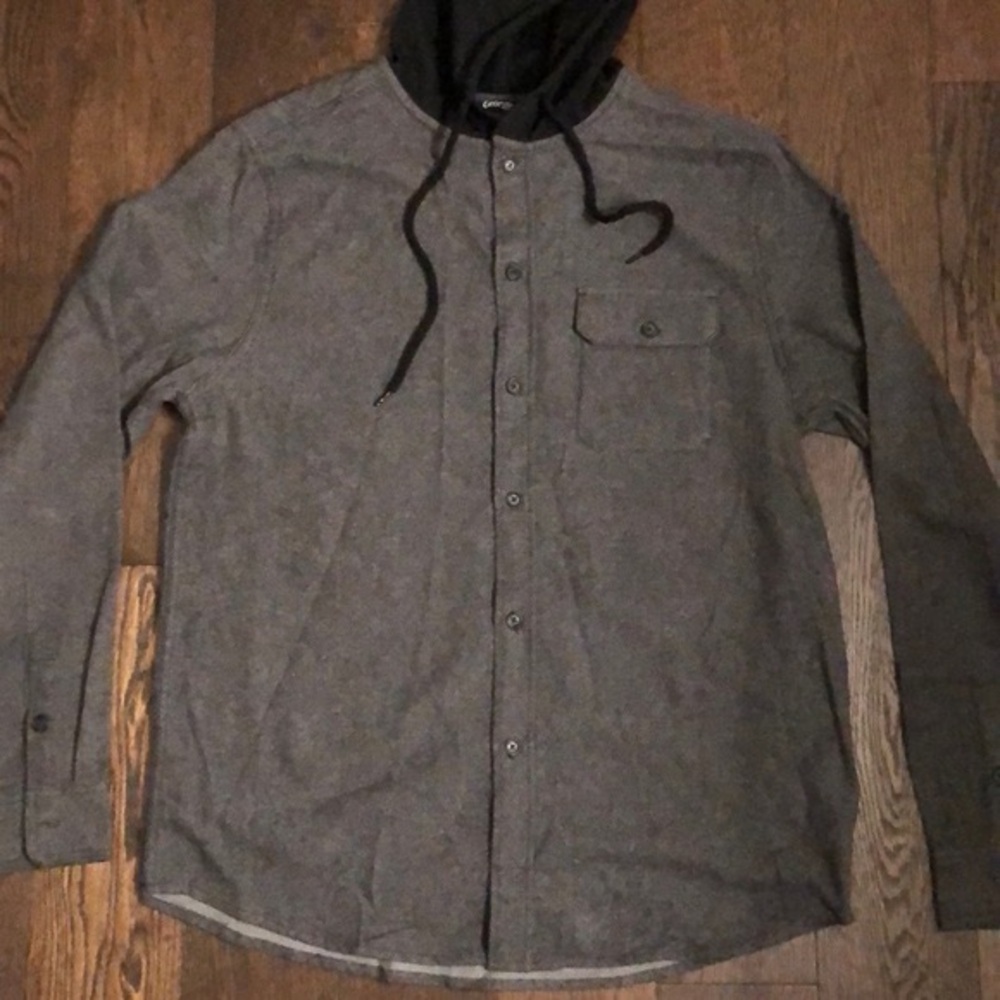 Hooded Button Down - image 2